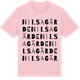 Pink Cotton t-shirt med Nilsagärde ordlek t-shirt