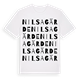 White t-shirt med Nilsagärde ordlek t-shirt