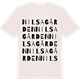 Vintage White t-shirt med Nilsagården ordlek t-shirt