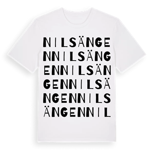 Nilsängen ordlek t-shirt – ekologisk bomull t-shirt från Pinshirt