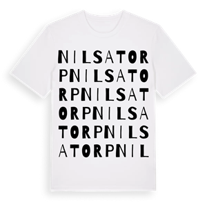Nilsatorp ordlek t-shirt – ekologisk bomull t-shirt från Pinshirt