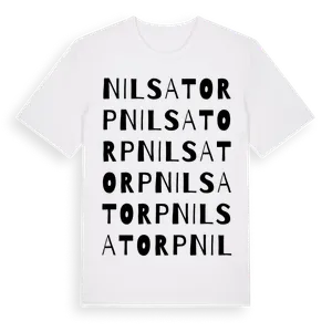 Nilsatorp ordlek t-shirt – ekologisk bomull t-shirt från Pinshirt