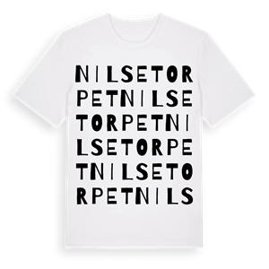 Nilsetorpet ordlek t-shirt – ekologisk bomull t-shirt från Pinshirt