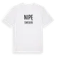 White t-shirt med Nipe i Sverige t-shirt