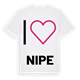 Jag älskar Nipe t-shirt stort tryck