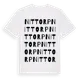 White t-shirt med Nittorp ordlek t-shirt