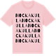Pink Cotton t-shirt med Nockakulla ordlek t-shirt
