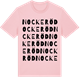 Pink Cotton t-shirt med Nockeröd ordlek t-shirt