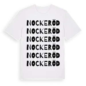 Nockeröd ordlek t-shirt – ekologisk bomull t-shirt från Pinshirt
