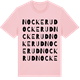 Pink Cotton t-shirt med Nockerud ordlek t-shirt