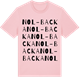 Pink Cotton t-shirt med Nol-Backa ordlek t-shirt