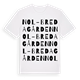 White t-shirt med Nol-Bredagården ordlek t-shirt