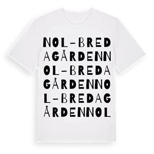 Nol-Bredagården ordlek t-shirt – ekologisk bomull t-shirt från Pinshirt