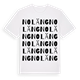 White t-shirt med Noläng ordlek t-shirt