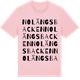 Pink Cotton t-shirt med Nolängsbacken ordlek t-shirt