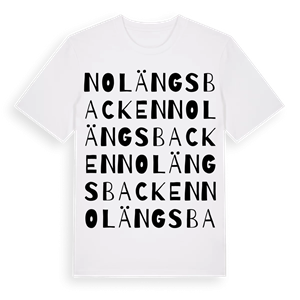 Nolängsbacken ordlek t-shirt – ekologisk bomull t-shirt från Pinshirt