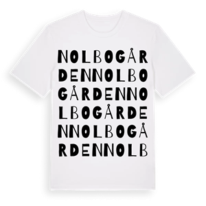 Nolbogården ordlek t-shirt – ekologisk bomull t-shirt från Pinshirt