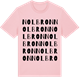 Pink Cotton t-shirt med Nolbron ordlek t-shirt