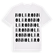 White t-shirt med Nolbron ordlek t-shirt