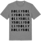 Mid Heather Gray t-shirt med Nolby ordlek t-shirt
