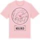 Pink Cotton t-shirt med Nolered t-shirt