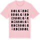 Pink Cotton t-shirt med Nolgården ordlek t-shirt