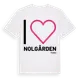 White t-shirt med Jag älskar Nolgården t-shirt stort tryck