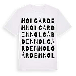 Nolgården ordlek t-shirt – ekologisk bomull t-shirt från Pinshirt