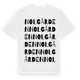 White t-shirt med Nolgården ordlek t-shirt