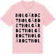 Pink Cotton t-shirt med Nolgärdet ordlek t-shirt
