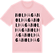 Pink Cotton t-shirt med Nolhaga ordlek t-shirt