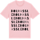 Pink Cotton t-shirt med Nolhassle ordlek t-shirt