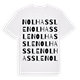 White t-shirt med Nolhassle ordlek t-shirt