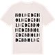 Vintage White t-shirt med Nolheden ordlek t-shirt