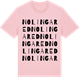 Pink Cotton t-shirt med Nolingared ordlek t-shirt
