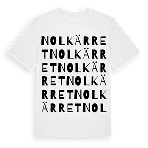 Nolkärret ordlek t-shirt – ekologisk bomull t-shirt från Pinshirt