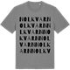 Mid Heather Gray t-shirt med Nolkvarn ordlek t-shirt
