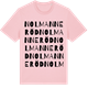 Pink Cotton t-shirt med Nolmanneröd ordlek t-shirt