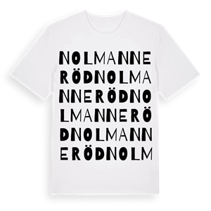 Nolmanneröd ordlek t-shirt – ekologisk bomull t-shirt från Pinshirt