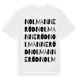 White t-shirt med Nolmanneröd ordlek t-shirt