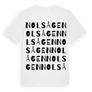 Nolsågen ordlek t-shirt – ekologisk bomull t-shirt från Pinshirt