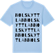 Blue Soul t-shirt med Nolskyttlan ordlek t-shirt
