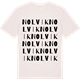 Vintage White t-shirt med Nolvik ordlek t-shirt