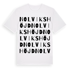 Nolviks höjd ordlek t-shirt – ekologisk bomull t-shirt från Pinshirt