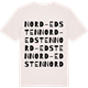 Vintage White t-shirt med Nord-Edsten ordlek t-shirt