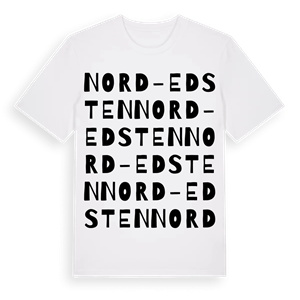 Nord-Edsten ordlek t-shirt – ekologisk bomull t-shirt från Pinshirt