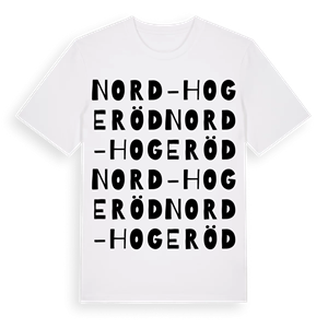 Nord-Hogeröd ordlek t-shirt – ekologisk bomull t-shirt från Pinshirt