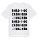 White t-shirt med Nord-Hogeröd ordlek t-shirt