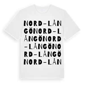 Nord-Långö ordlek t-shirt – ekologisk bomull t-shirt från Pinshirt