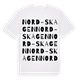 White t-shirt med Nord-Skagen ordlek t-shirt